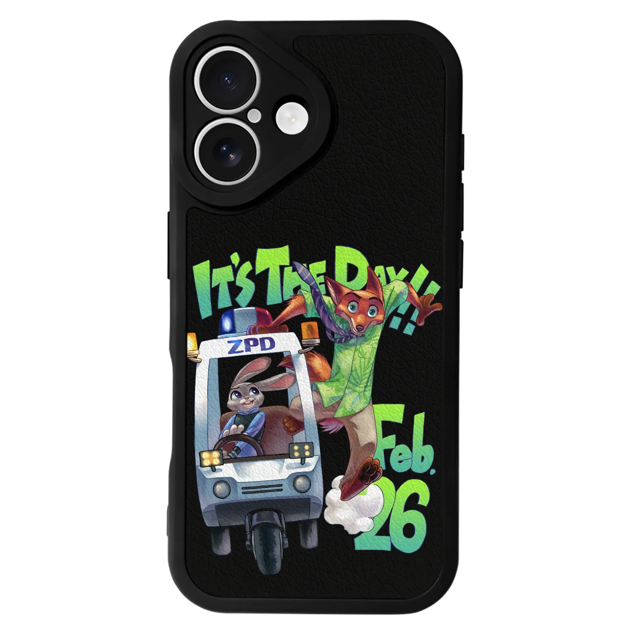 ズートピア グッズ,ニック・ワイルド - IPhone 16シリーズ対応 ・ シリコンスマホケース ・ レザー調 ・ 高精度フィット ・ 耐衝撃 ・ ワイヤレス充電対応 ・ 精密カット